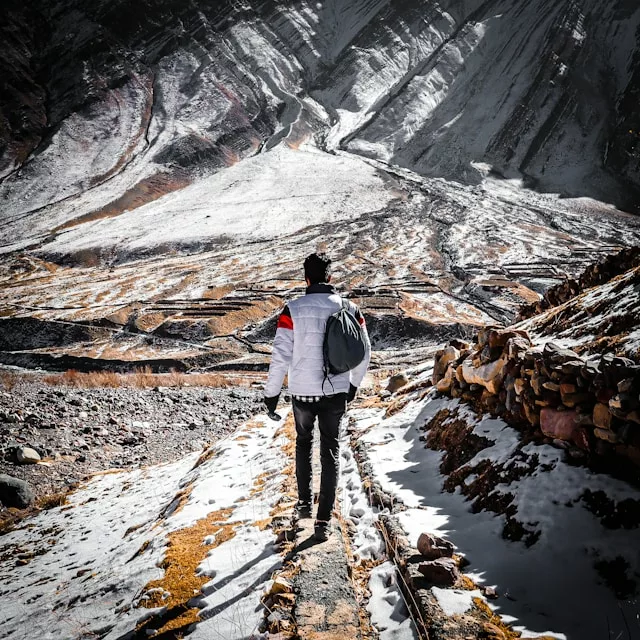 Homme qui voyage à l'étranger 